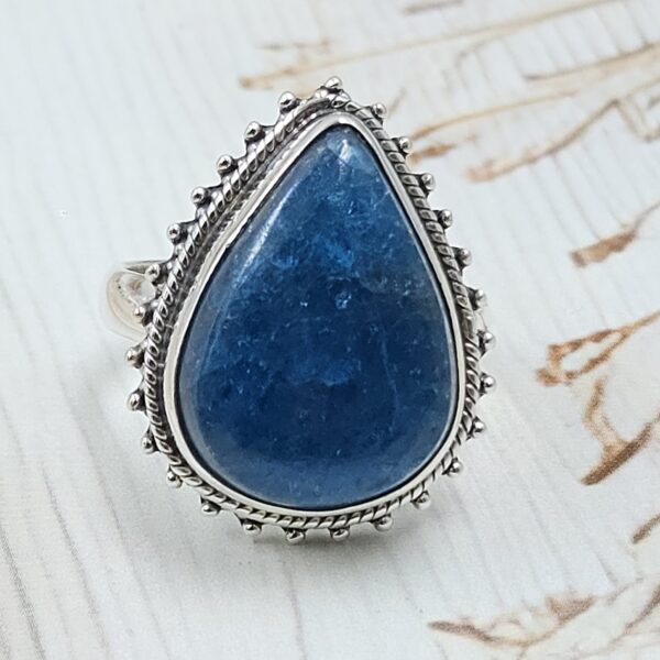 Apatite Size US 10 925 Sterling Silver Ring (RS15-361)