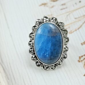Apatite Size US 8 925 Sterling Silver Ring (RS15-317)
