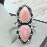 Pink Queen Conch 1" 925 Sterling Silver Ring (REXT23-28)