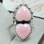 Pink Queen Conch 1" 925 Sterling Silver Ring (REXT23-29)