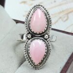 Pink Queen Conch 1.25" 925 Sterling Silver Ring (REXT23-30)