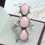 Pink Queen Conch 1.5" 925 Sterling Silver Ring (REXT23-31)