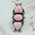Pink Queen Conch 1.5" 925 Sterling Silver Ring (REXT23-36)