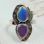 Aurora Opal 1" 925 Sterling Silver Ring (REXT26-5)