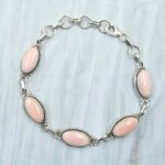 Pink Queen Conch 8" 925 Sterling Silver Bracelet (RSB2-220)