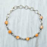 Spiny Oyster Shell 8" 925 Sterling Silver Bracelet (RSB2-221)