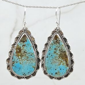 Mine 8 Turquoise 925 Sterling Silver Earring (REXT116-56)
