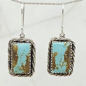 Mine 8 Turquoise 925 Sterling Silver Earring (REXT116-39)