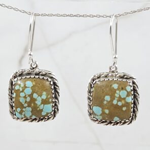 Mine 8 Turquoise 925 Sterling Silver Earring (REXT116-40)