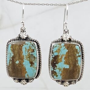 Mine 8 Turquoise 925 Sterling Silver Earring (REXT116-38)