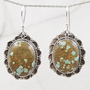 Mine 8 Turquoise 925 Sterling Silver Earring (REXT116-68)