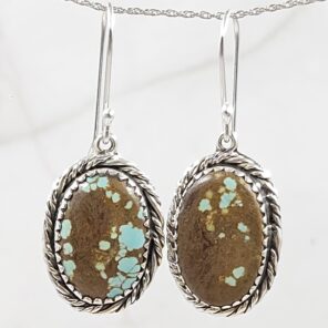 Mine 8 Turquoise 925 Sterling Silver Earring (REXT116-67)