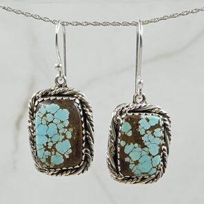 Mine 8 Turquoise 925 Sterling Silver Earring (REXT116-44)