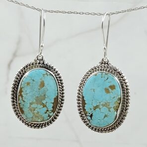 Mine 8 Turquoise 925 Sterling Silver Earring (REXT116-77)
