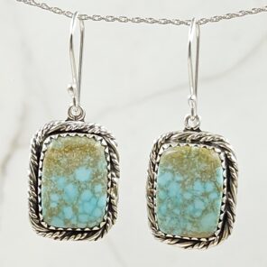 Mine 8 Turquoise 925 Sterling Silver Earring (REXT116-34)