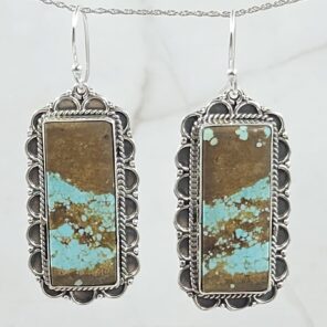 Mine 8 Turquoise 925 Sterling Silver Earring (REXT116-42)