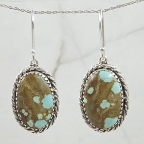 Mine 8 Turquoise 925 Sterling Silver Earring (REXT116-63)