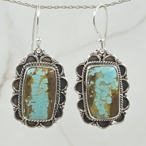 Mine 8 Turquoise 925 Sterling Silver Earring (REXT116-24)
