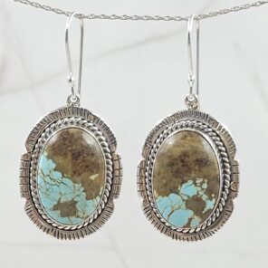Mine 8 Turquoise 925 Sterling Silver Earring (REXT116-5)
