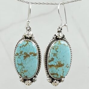 Mine 8 Turquoise 925 Sterling Silver Earring (REXT116-47)