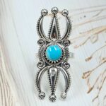 Kingman Turquoise 925 Sterling Silver Southwest Ring (RS105-882)