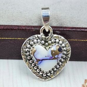 Purple Rose Dahlia 0.75" 925 Sterling Silver Pendant (RS33-28)