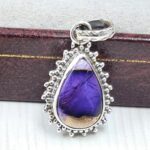 Purple Rose Dahlia 0.75" 925 Sterling Silver Pendant (RS33-36)