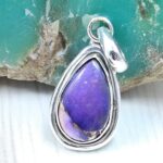 Purple Rose Dahlia 0.75" 925 Sterling Silver Pendant (RS33-58)