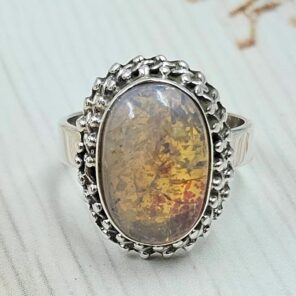 Australian Opal Size US 6 925 Sterling Silver Ring (RS9-313)
