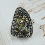Titanium Druzy Size US 8 925 Sterling Silver Ring (RS10-310)