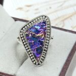 Titanium Druzy Size US 7 925 Sterling Silver Ring (RS10-308)