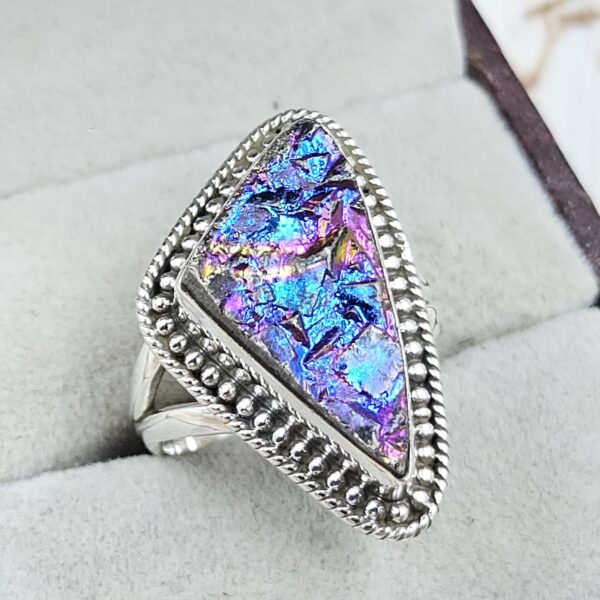 Titanium Druzy Size US 7 925 Sterling Silver Ring (RS10-308) - Image 2