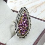 Titanium Druzy Size US 7 925 Sterling Silver Ring (RS10-306)