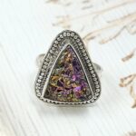 Titanium Druzy Size US 9 925 Sterling Silver Ring (RS10-316)