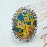 Apatite & Ruby Composite Size US 10 925 Sterling Silver Ring (RS9-283)