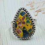 Apatite & Ruby Composite Size US 8 925 Sterling Silver Ring (RS9-284)