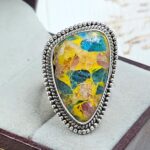 Apatite & Ruby Composite Size US 8 925 Sterling Silver Ring (RS9-287)