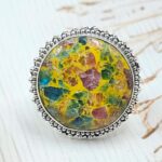 Apatite & Ruby Composite Size US 10 925 Sterling Silver Ring (RS9-288)