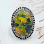 Apatite & Ruby Composite Size US 7 925 Sterling Silver Ring (RS9-298)