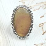 Picture Jasper Size US 9 925 Sterling Silver Ring (REXT73-313)