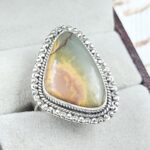 Picture Jasper Size US 9 925 Sterling Silver Ring (REXT73-314)