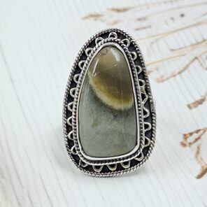 Imperial Jasper Size US 7 925 Sterling Silver Ring (REXT73-334)