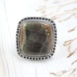 Imperial Jasper Size US 9 925 Sterling Silver Ring (REXT73-322)