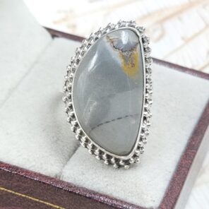 Imperial Jasper Size US 7 925 Sterling Silver Ring (REXT73-333)