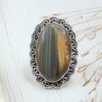 Imperial Jasper Size US 9 925 Sterling Silver Ring (REXT73-323)