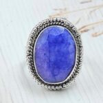 Purple Rainbow Moonstone Size US 6 925 Sterling Silver Ring (RS90-22)