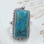 Peruvian Opal Size US 8 925 Sterling Silver Ring (RS49-101)