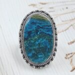 Peruvian Opal Size US 8 925 Sterling Silver Ring (RS49-98)