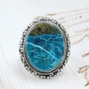 Peruvian Opal Size US 8 925 Sterling Silver Ring (RS49-99)