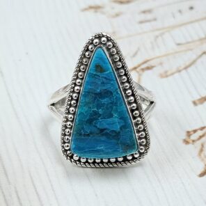 Peruvian Opal Size US 8 925 Sterling Silver Ring (RS49-96)